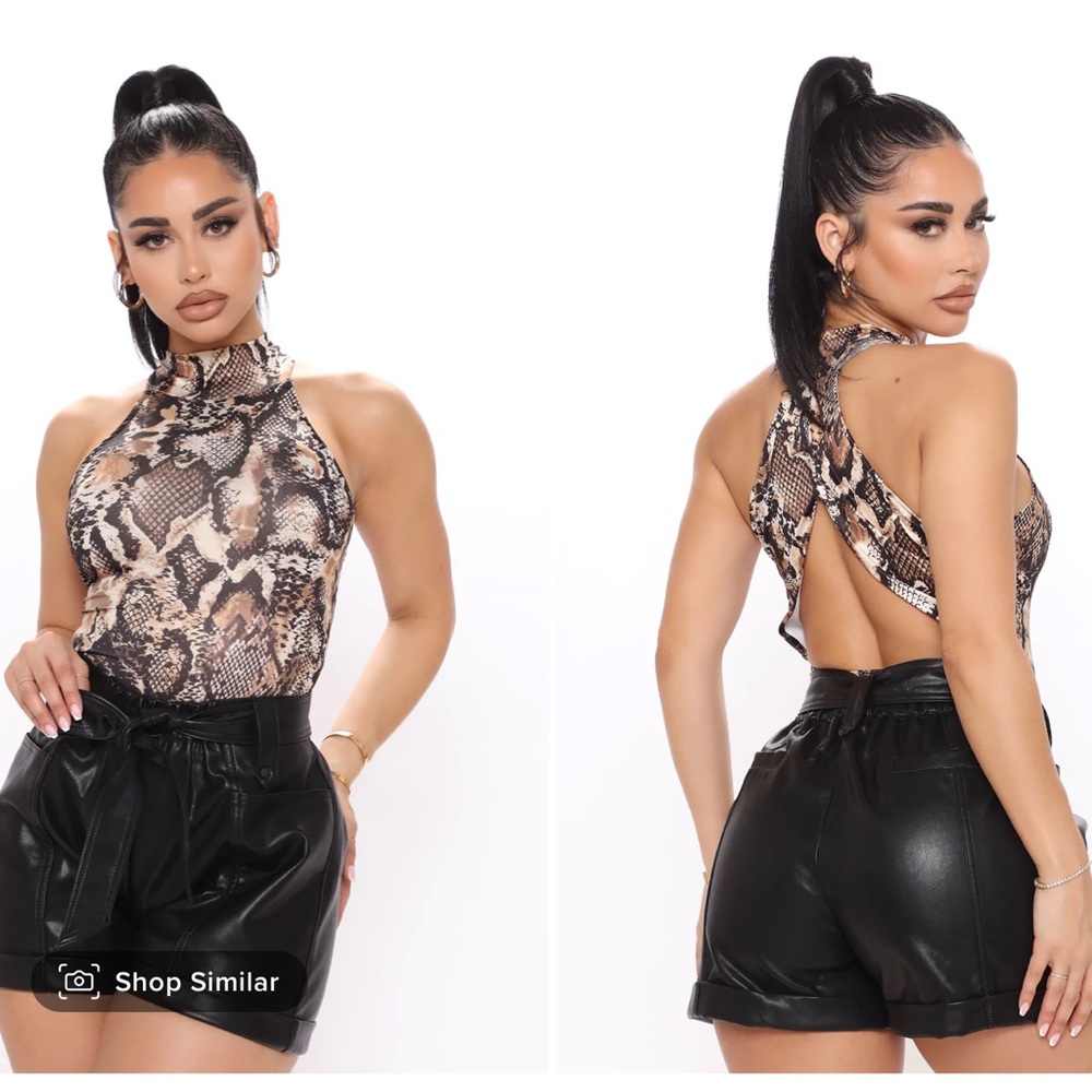 Snake skin w/ back out Bodysuit